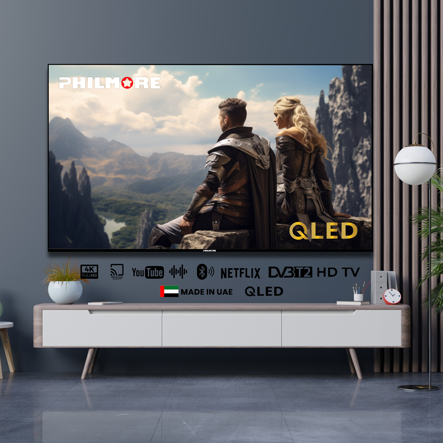 مواصفات تلفزيون QLED - 55'' T2+Android 14+Bluetooth